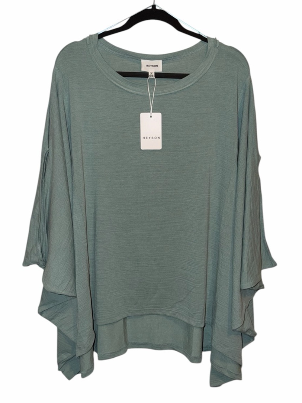 Heyson Loose-Fit Sage Green Tunic Top